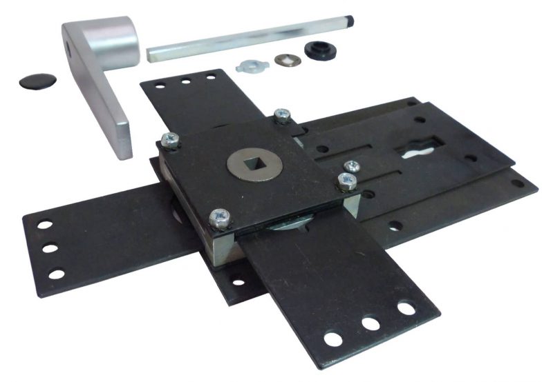 RS-LK-3WAY Single Lock 3-Way Locking System with Re-locker plate and handle assembly